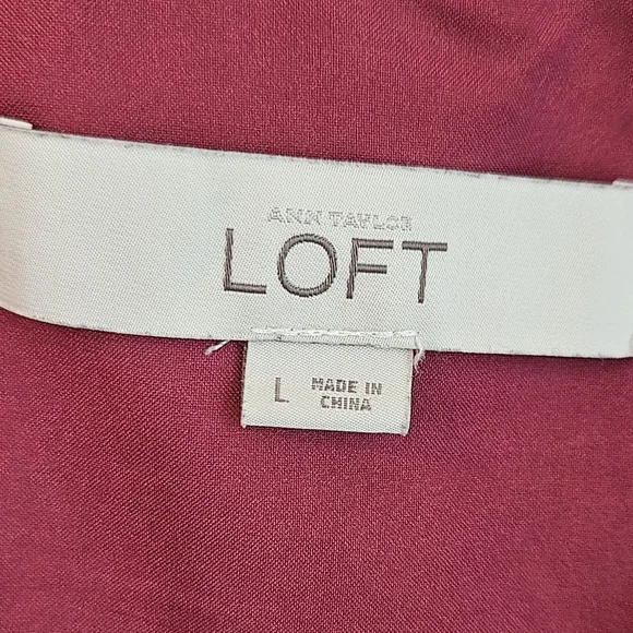 LOFT Pink and White Sleeveless Midi Dress - Picture 4 of 5